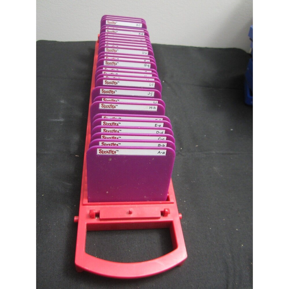 Sizzix Die Cut Sizzlits Lot of 27 Purple Dies Script alphabet